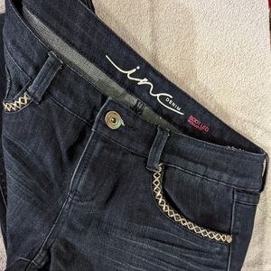 Inc denim dark blue boot cut jeans size 8